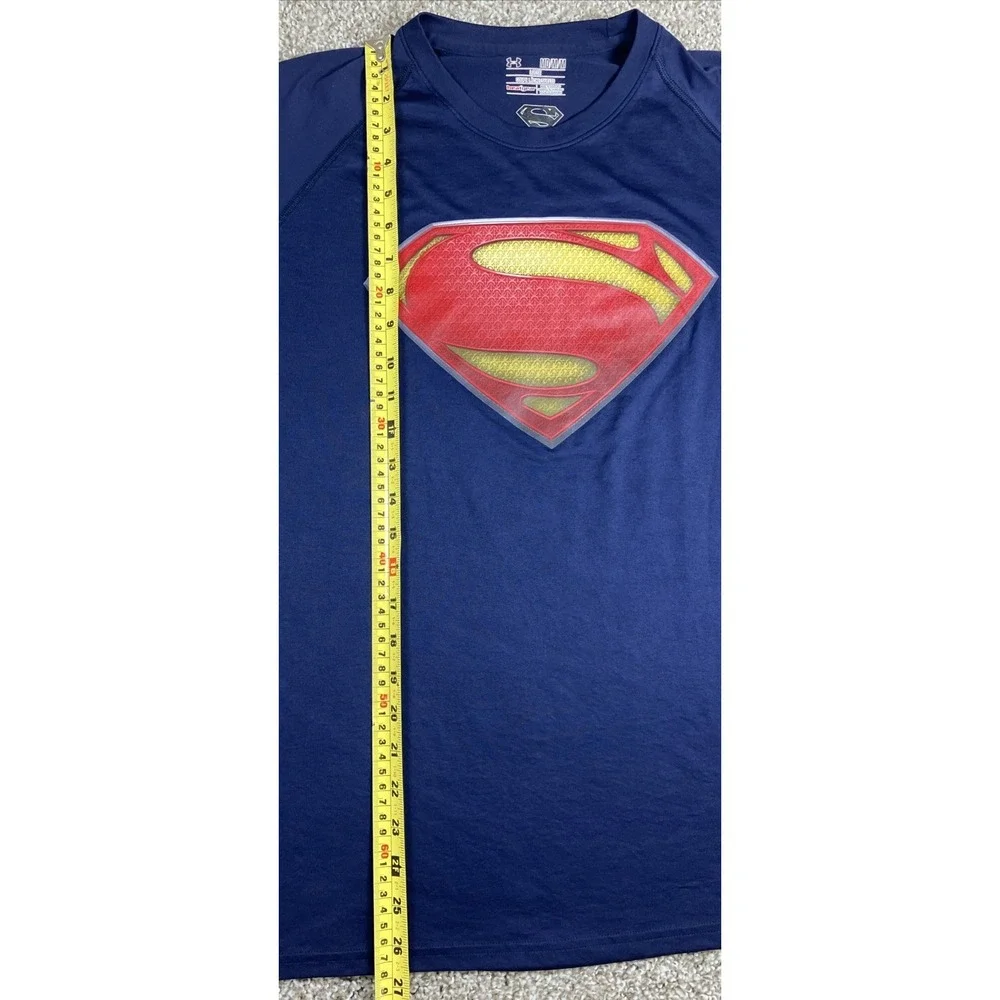 Under‎ Armour Superman Man Of Steel Loose Fit Shirt Men's Size Medium Heat Gear